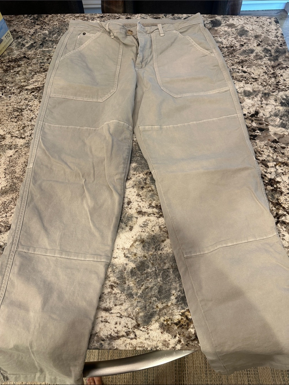Marine Layer Men's Casual Utility Jeans in Light Khaki